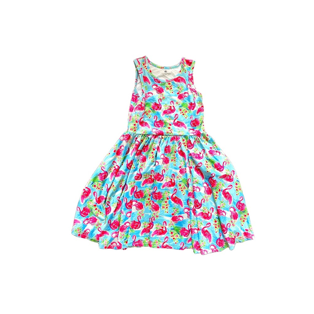 Charlie’s Project Kids Flamingo Sleeveless Twirl Dress, 8/10